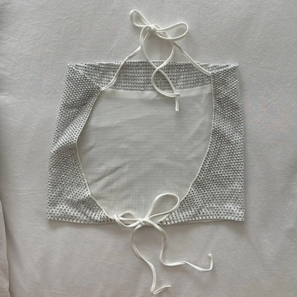 Silver Rhinestone Halter Top - Picture 5 of 5